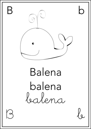 Alfabeto: B come Balena - Nero