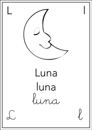 Alfabeto: L come Luna - Nero