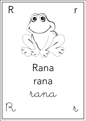 Alfabeto: R come Rana - Nero