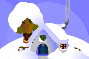 casa sulla neve
